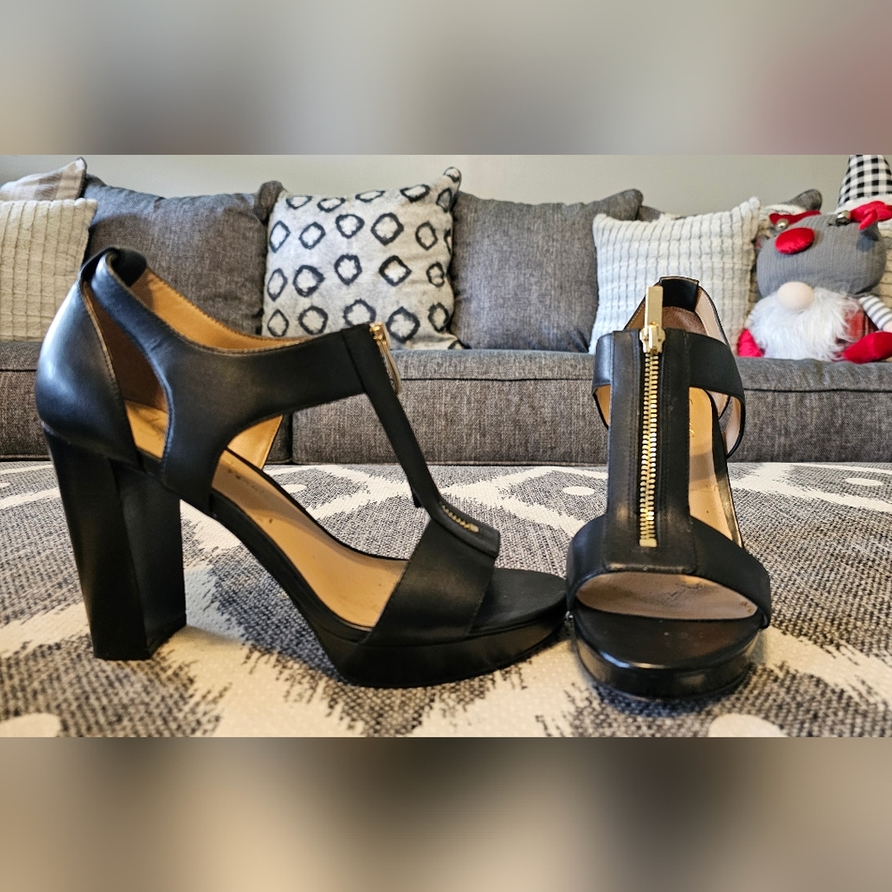 Elegant Black High Heel Sandals